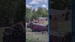 Toddler runs out after car rollover
