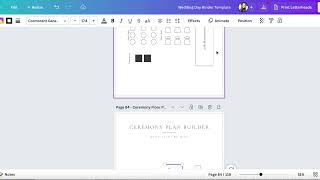Ceremony + Reception Floor Plan Builder (Canva)