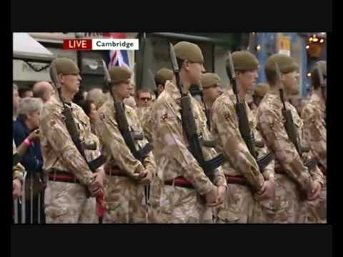 Cities of Huntingdon & Cambridge Honour Royal Anglian Regt After Return from Afghanistan 2010