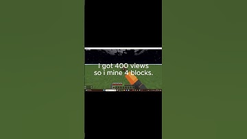 Day 3 of mining a block for every 100 views in minecraft  #minecraft