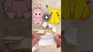 Creating Transformation Labubu to Pikachu #pikachu #charactertransformation #labubu #drawing