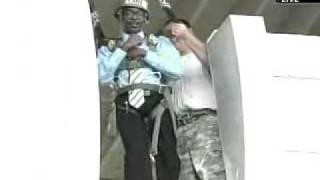Reporter Curtis McCloud jumps from a tower at Fort Benning