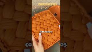 como iniciar a tejer bolsos en trapillo