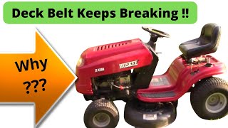Lawn Tractor Deck Belt Keeps Breaking - Diagnosis, Repair, & Demo