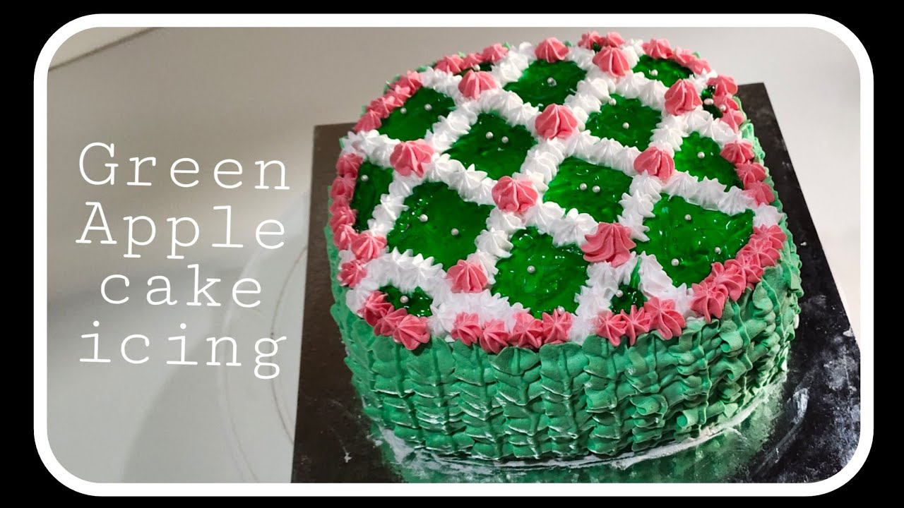 Perfect way for green apple icing cake YouTube
