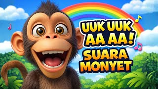Suara Monyet 🐒 Uuk Uuk Aa Aa | Fun Kids Animal Song