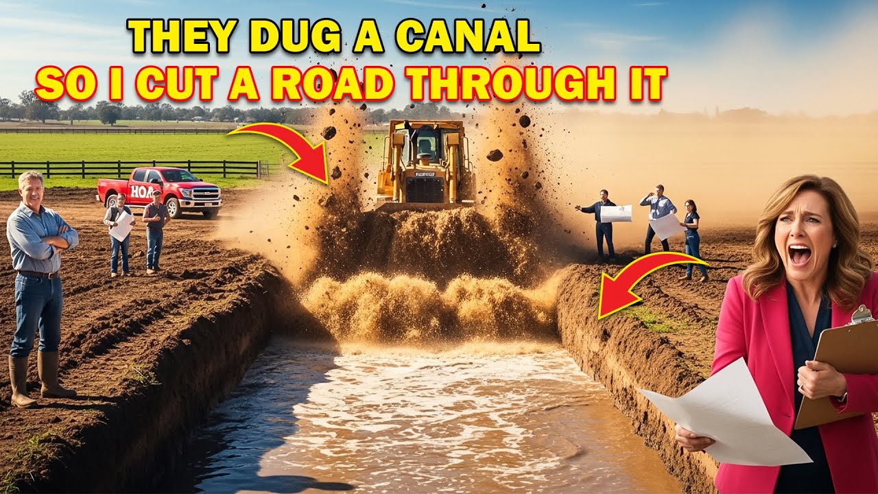 Ассоциация владельцев жилья прорыла канал через мою ферму, поэтому я проложил дорогу прямо через неё