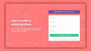 Celebrity Intro Component with Sign-Up Form || Html, CSS and JavaScript Net Worth