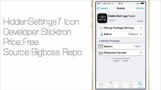 HiddenSettings 7 Icon: Acess Apple's Internal iOS 7 settings from your Homescreen