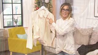 Candace Cameron Bure Ruffle Collar Long-Sleeve Shirt on QVC