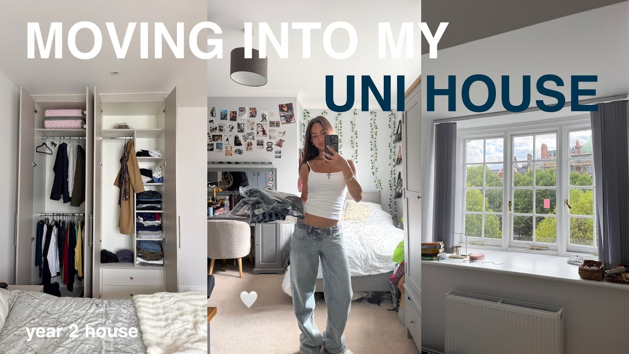 MOVING INTO MY UNI FLAT IN LONDON 🏙️ packing + moving vlog , second year uni house