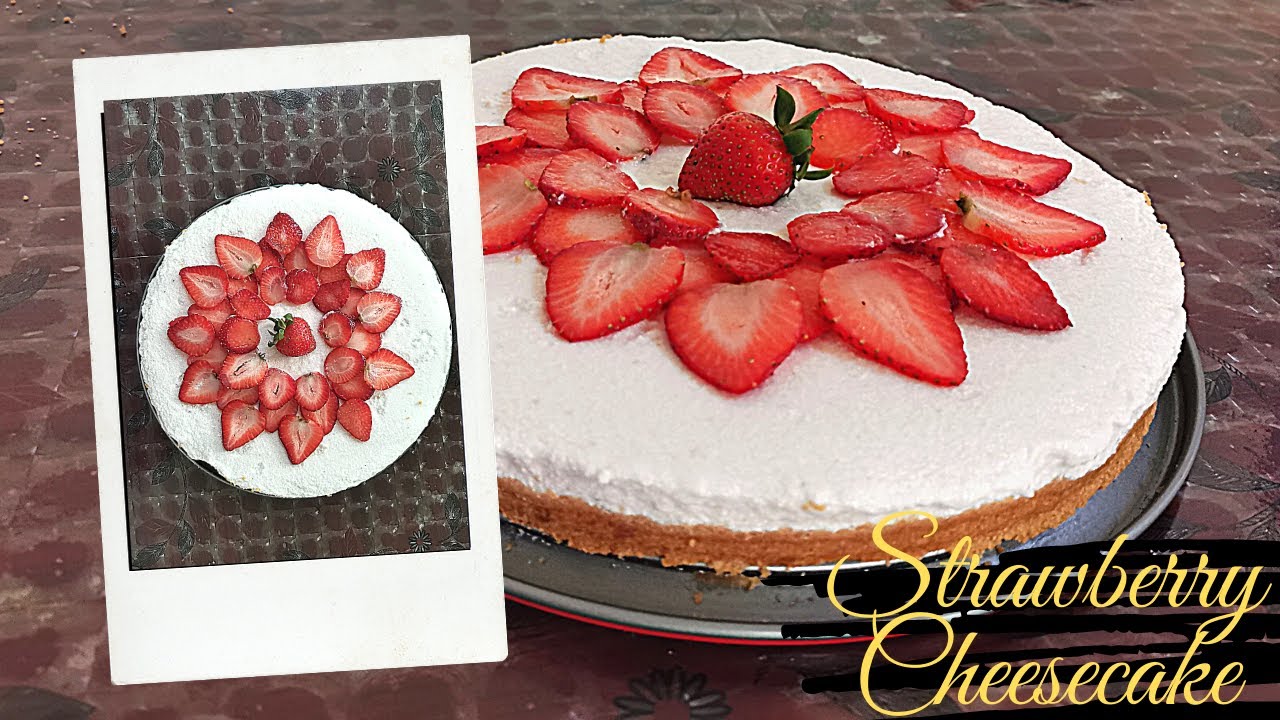 Strawberry Cheesecake No Gelatin or Oven Required YouTube