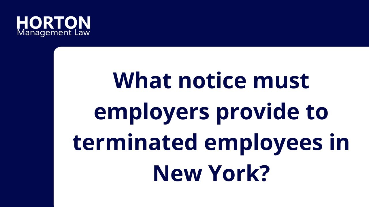 New York Employee Termination Notice
