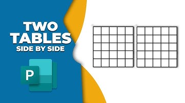 How to put two tables side by side in publisher