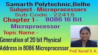 Chapter 1 - Generation of 20 bit Physical Address in 8086 Microprocessor Net Worth