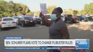 Schumer: Senate to vote on filibuster change on voting bill | Morning in America