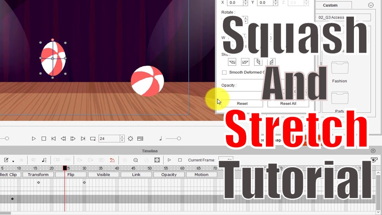 How to Squash and Stretch a ball - tips and tricks in cartoon animator ...