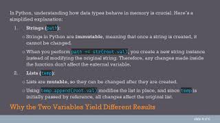 Understanding Tree Traversal in Python: Solving the Unexpected Result Issue