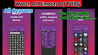 How see all emotes of PUBG - PUBG emotes viewer - Watch all emotes of PUBG without downloading it screenshot 1