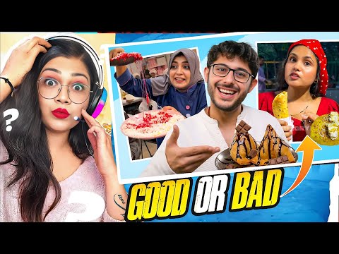 WEIRDEST INDIAN STREET FOOD 😵 | Good Or Bad? | Reaction | @CarryMinati