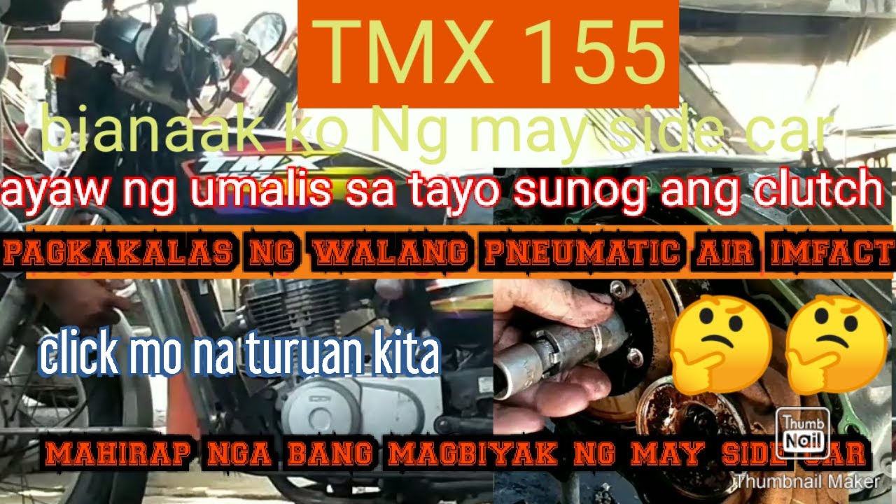 HONDA TMX 155 PAANO MAG PALIT NG CLUTCH LINING (paano magkalas ng walang pneumatic air imfact)