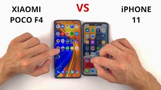 Xiaomi Poco F4 vs iPhone 11 | SPEED TEST