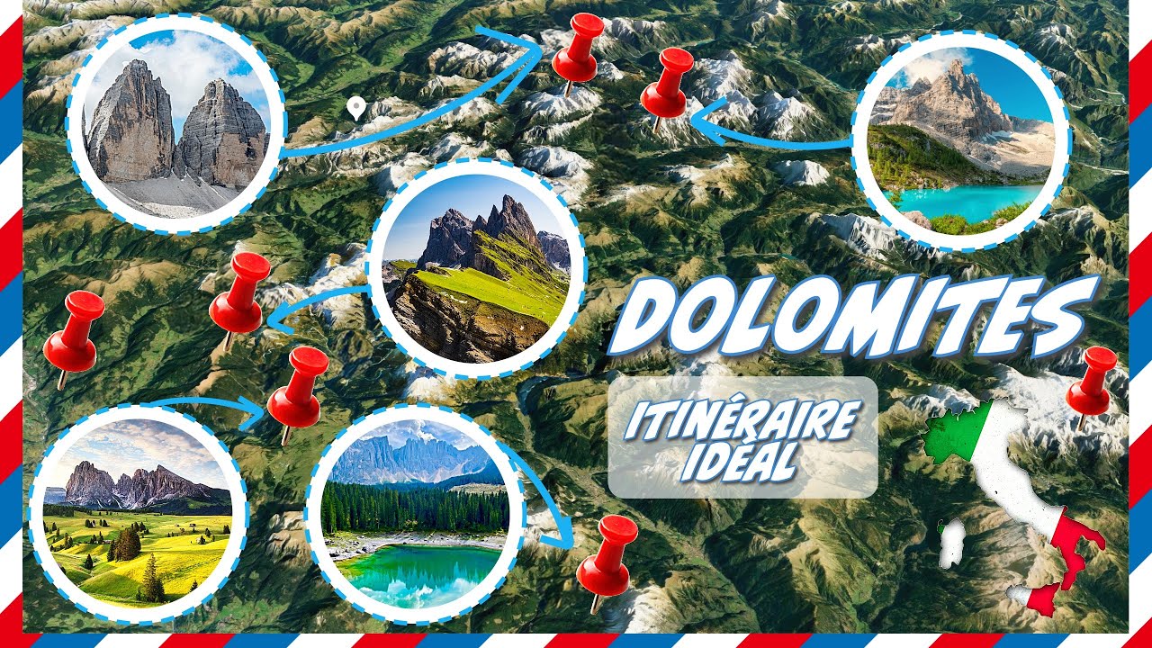 ⛰️  ITINÉRAIRE Dolomites : 12 LIEUX INCONTOURNABLES pour un road trip parfait (+ carte 🗺️)