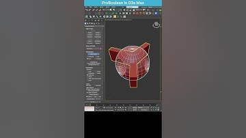 ProBoolean and Retopology in 3ds Max: Clean Cut and Perfect Mesh #shorts  #3dsmax #ProBoolean