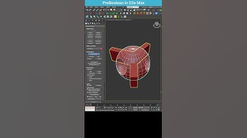 ProBoolean and Retopology in 3ds Max: Clean Cut and Perfect Mesh #shorts  #3dsmax #ProBoolean