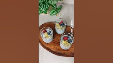 Chia Pudding Parfait ! 🫐🥝  #healthyrecipes #protein #yum