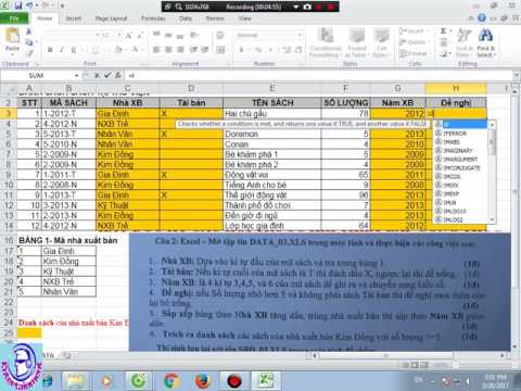 Đáp Án Bài Tập 3 EXCEL Nghề Tin Học Văn Phòng || Đề Thi Tin Học A Đáp Án Bài Tập 3 EXCEL Nghề Tin Học Văn Phòng || Đề Thi Tin Học A