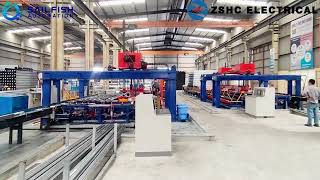 ERW Tube Mill Line with Automatic Electromagnetic stacking machine and Manual strapping 全线