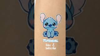 How to paint Stitch 💙 #paintingtutorial #facepaint #facepainting #stitch