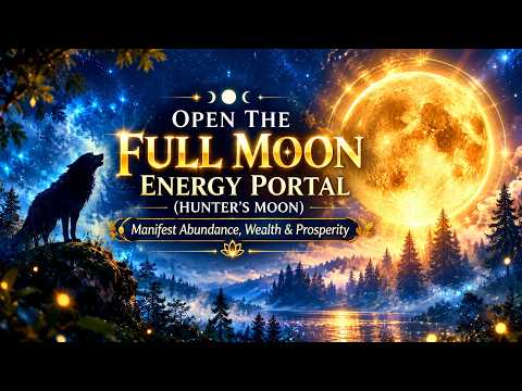 OPEN THE FULL MOON ENERGY PORTAL ( HUNTER’S MOON ) 🌕 Manifest Abundance, Wealth & Prosperity