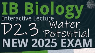 NEW 2025 EXAM - IB Biology D2.3 - Water Potential [SL/HL] - Interactive Lecture