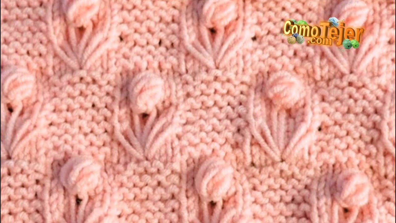 Cómo Tejer Flores Espectaculares - How to Knit Flowers 2 agujas/tricot/palillos (896)