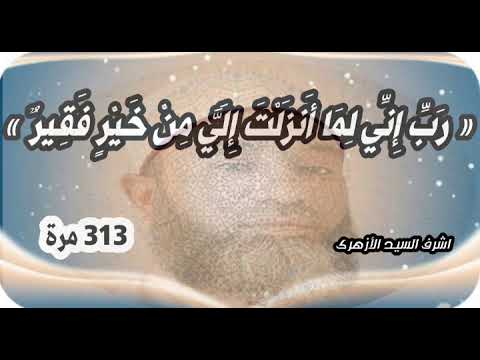 { رَبِّ إِنِّي لِمَا أَنزَلْتَ إِلَيَّ مِنْ خَيْرٍ فَقِيرٌ } مكررة 313 - بصوت فضيلة الشيخ اشرف السيد