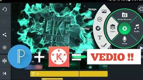 How to make by transparent text in used by kinemaster make intro transparent text