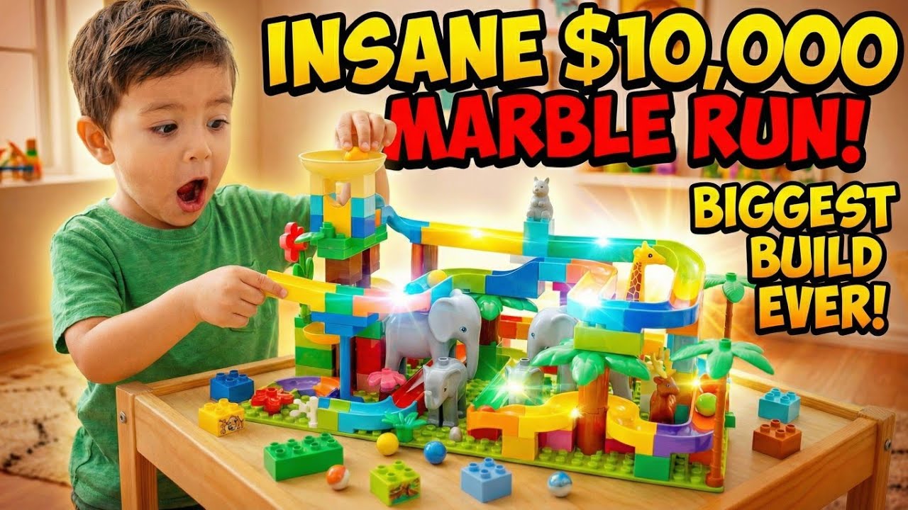 Satisfying with unboxing & review of marble run toy project | ASMR toys videos for kids