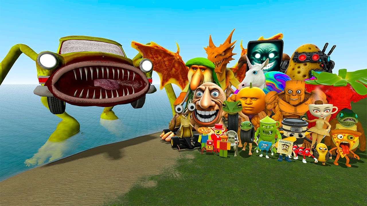 ALL NEW ITALIAN AI BRAINROT MEMES VS CAR EATER TAPES MONTERS! - Garry's Mod