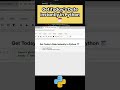 How to Get Today’s Date in Python | Python me aaj ki date kese find kare #python #coding #shorts
