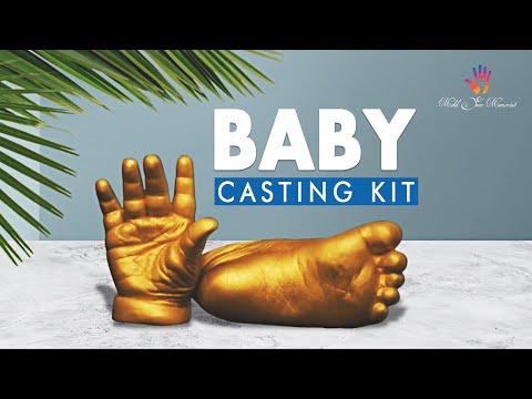 Mold Your Memories Baby casting kit . Baby hand and feet 3D casting for baby process video