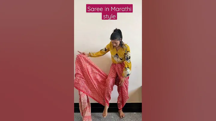 wrap saree in Marathi style.. #shorts #youtubeshorts #fashion #style #tips #diy
