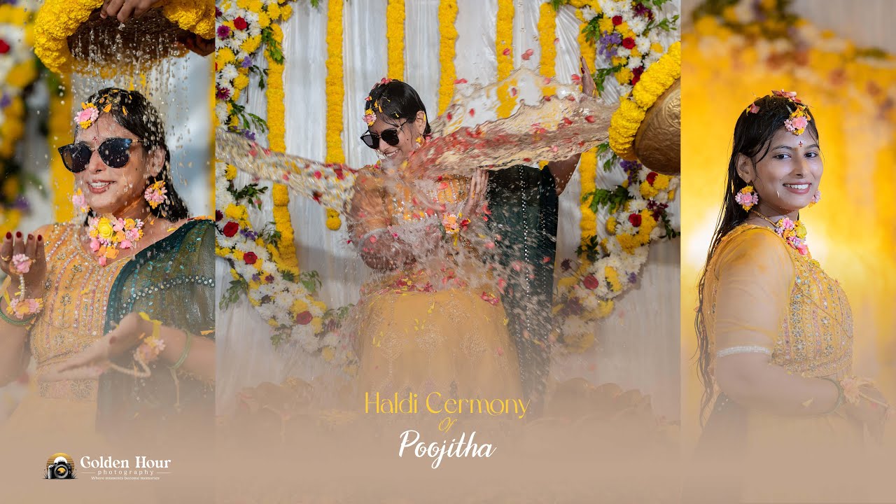 Poojitha Haldi Promo | Golden Hour Photography | Bride Haldi Trailer | Teaser | 4k