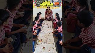 Newspaper Magic: Learning, Fun & Creativity #govtschool #schoolactivity #teacherlife #happy #fun