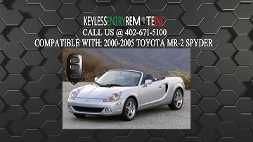 How To Replace Toyota MR 2 Spyder Key Fob Battery 2000 2001 2002 2003 2004 2005