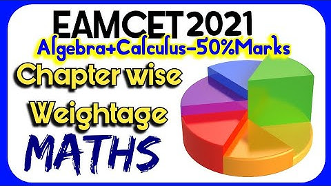 EAMCET 2021|| Maths Chapter-Wise Weightage with Subtopics||