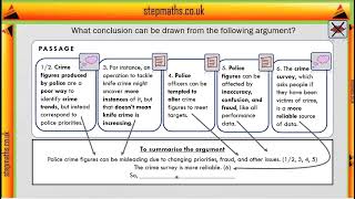 BMAT 2014 Section 1 - Q13 - Draw Conc - Crime Figures - Worked Solution