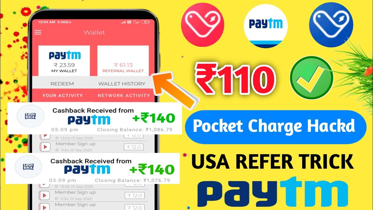 Pocket Charge App Unlimited Trick Usa Refer Bypass Trick Pocket Charge App Se Paise Kaise  Kamaye