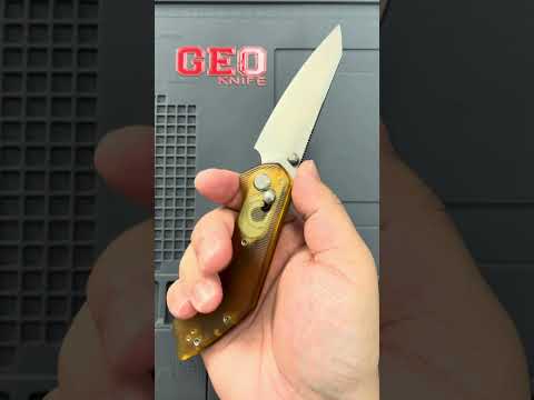 GEO KNIFE GEO2507K. Ultem  Handle 3.3’  Bohler M390 stonewash Blade.    